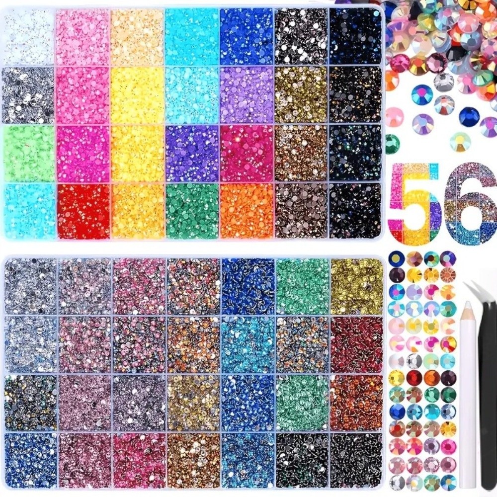Resin Jewelry Kit - Multicolor Resin Rhinestone Kit Mixed Sizes