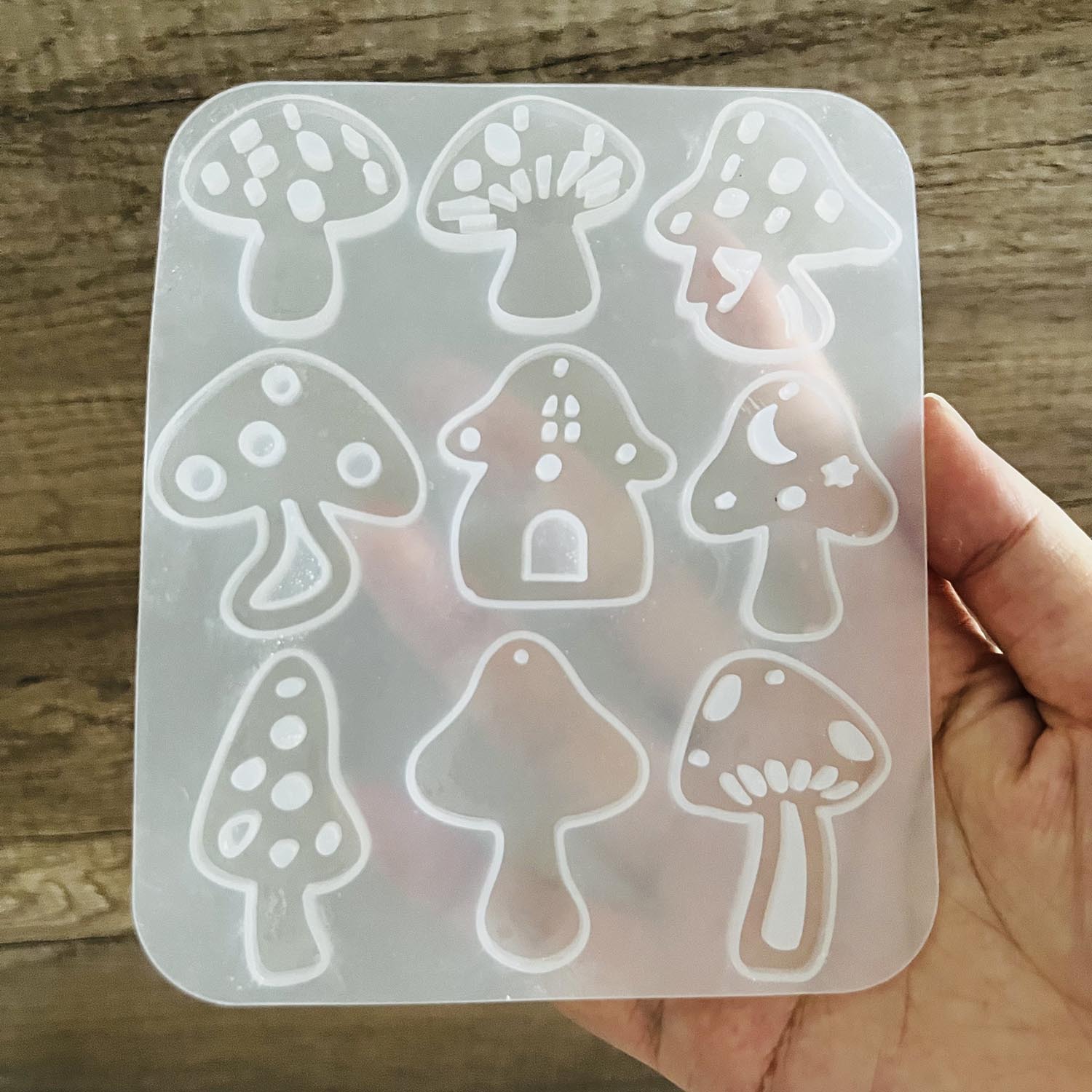 Flower Preservation Resin - Multi Style Mushrooms Earring Pendant With