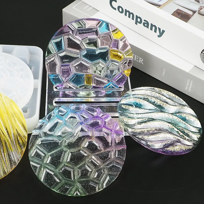 DIY Crystal Epoxy Mold Wave Di - Coaster Mold Round review and price