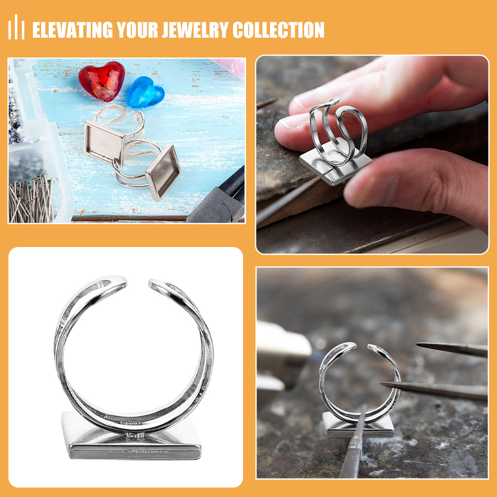 4Pcs Square Bezel Ring Base Co - Resin Crafts Diy review and price